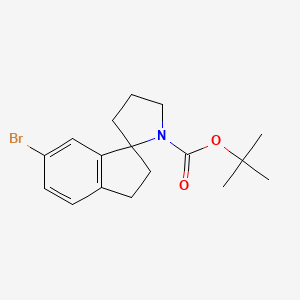 molecular formula C17H22BrNO2 B12839514 tert-Butyl 6-bromo-2,3-dihydrospiro[indene-1,2'-pyrrolidine]-1'-carboxylate 