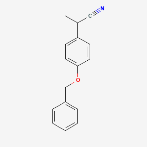 molecular formula C16H15NO B1283953 2-(4-(Benzyloxy)phenyl)propanenitrile CAS No. 211315-09-2