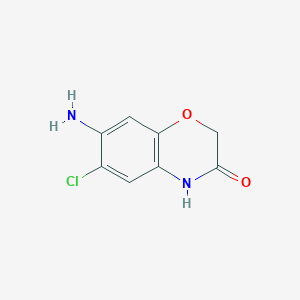 molecular formula C8H7ClN2O2 B1283956 7-amino-6-chloro-2H-1,4-benzoxazin-3(4H)-one CAS No. 40401-45-4