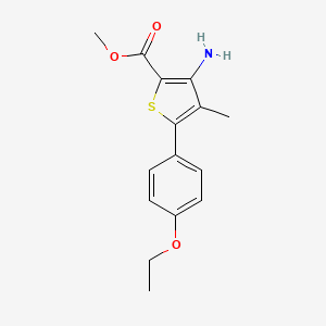 molecular formula C15H17NO3S B12839777 Methyl 3-amino-4-methyl-5-(4-ethoxyphenyl)thiophene-2-carboxylate 