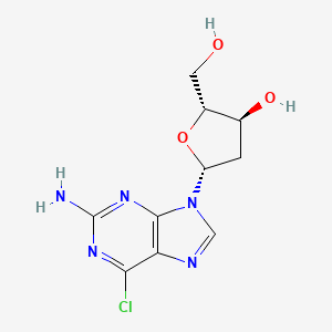 molecular formula C10H12ClN5O3 B1283982 2-Amino-6-chloro-9-(beta-D-2-deoxyribofuranosyl)purine 