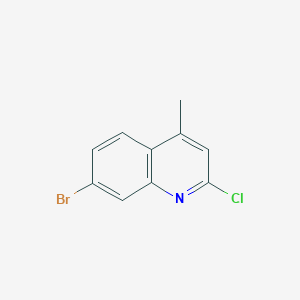 molecular formula C10H7BrClN B1283995 7-Bromo-2-chloro-4-methylquinoline CAS No. 89446-52-6