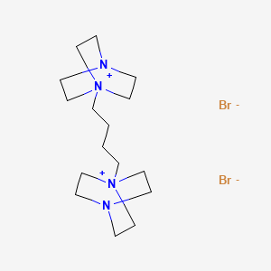 molecular formula C16H32Br2N4 B1283998 1,1'-(Butane-1,4-diyl)bis[4-aza-1-azoniabicyclo[2.2.2]octane] Dibromide CAS No. 94630-50-9