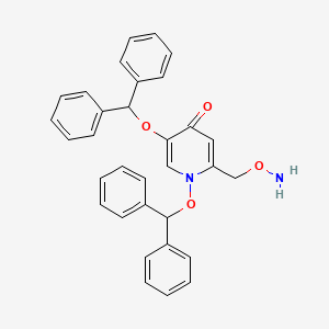 molecular formula C32H28N2O4 B1284008 2-((Aminooxy)methyl)-1,5-bis(benzhydryloxy)pyridin-4(1h)-one 