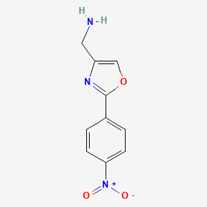 molecular formula C10H9N3O3 B12840389 [2-(4-Nitrophenyl)-1,3-oxazol-4-yl]methanamine 