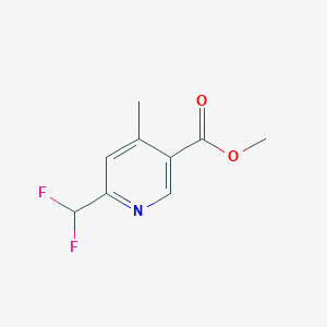 molecular formula C9H9F2NO2 B12840422 Methyl 6-(difluoromethyl)-4-methylnicotinate 