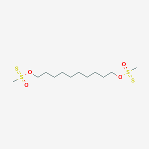 molecular formula C12H26O4S4 B12840489 Methyl-(10-methylsulfonothioyloxydecoxy)-oxo-sulfanylidene-lambda6-sulfane 