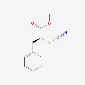 molecular formula C11H11NO2S B12840579 Methyl (S)-3-phenyl-2-thiocyanatopropanoate 