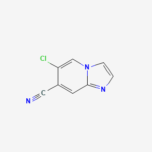 molecular formula C8H4ClN3 B12840702 6-Chloroimidazo[1,2-a]pyridine-7-carbonitrile 