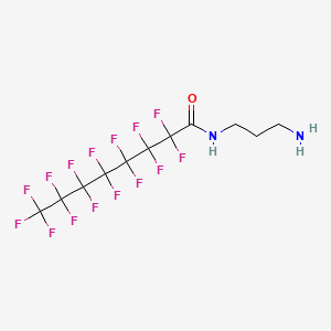 molecular formula C11H9F15N2O B12840726 N-(3-Aminopropyl)-2,2,3,3,4,4,5,5,6,6,7,7,8,8,8-pentadecafluorooctanamide CAS No. 85938-56-3