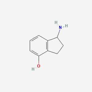 molecular formula C9H11NO B1284073 1-amino-2,3-dihydro-1H-inden-4-ol CAS No. 479206-20-7