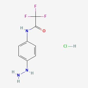 molecular formula C8H9ClF3N3O B12840779 N-(4-Hydrazinophenyl)trifluoroacetamide hydrochloride 
