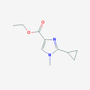 molecular formula C10H14N2O2 B12840790 Ethyl 2-cyclopropyl-1-methyl-1H-imidazole-4-carboxylate 