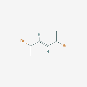 molecular formula C6H10Br2 B12840799 2,5-Dibromohex-3-ene 