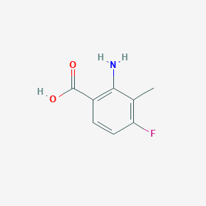 molecular formula C8H8FNO2 B1284081 2-Amino-4-fluoro-3-methylbenzoic acid CAS No. 129833-28-9