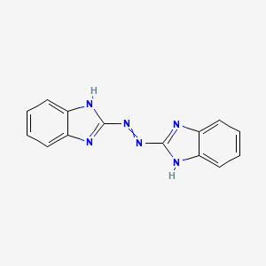 molecular formula C14H10N6 B12841072 2,2'-Azobis-1H-benzimidazole CAS No. 15507-27-4