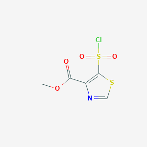 molecular formula C5H4ClNO4S2 B1284109 Methyl 5-(chlorosulfonyl)-1,3-thiazole-4-carboxylate CAS No. 89502-07-8