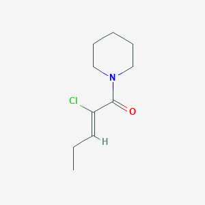 molecular formula C10H16ClNO B128411 (2Z)-2-Chloro-1-(piperidin-1-yl)pent-2-en-1-one CAS No. 156002-14-1