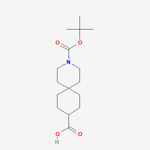 molecular formula C16H27NO4 B1284113 3-(Tert-butoxycarbonyl)-3-azaspiro[5.5]undecane-9-carboxylic acid CAS No. 170228-81-6