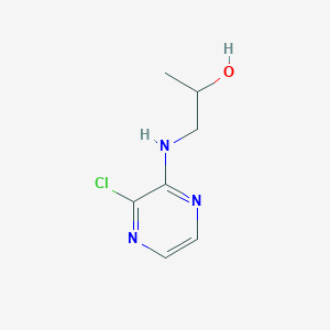 molecular formula C7H10ClN3O B12841247 1-((3-Chloropyrazin-2-yl)amino)propan-2-ol 