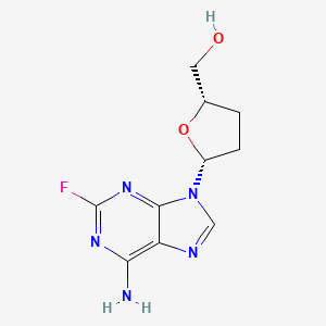 molecular formula C10H12FN5O2 B12841255 2-Fluoro-2',3'-dideoxyadenosine CAS No. 114849-59-1