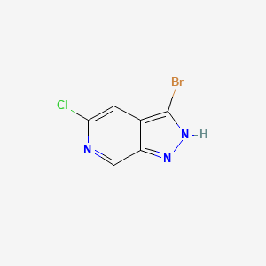 molecular formula C6H3BrClN3 B1284127 3-Bromo-5-chloro-1H-pyrazolo[3,4-C]pyridine CAS No. 245325-30-8