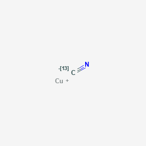 molecular formula CCuN B128413 Azanylidyne(113C)methane;copper(1+) CAS No. 93596-81-7