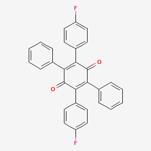 molecular formula C30H18F2O2 B12841324 p-Benzoquinone, 2,5-bis(p-fluorophenyl)-3,6-diphenyl- CAS No. 22030-92-8
