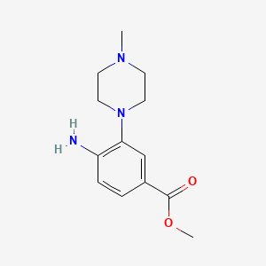 molecular formula C13H19N3O2 B12841334 Methyl 4-amino-3-(4-methylpiperazin-1-yl)benzoate 