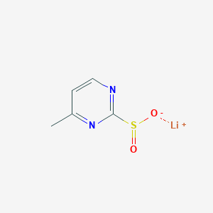 molecular formula C5H5LiN2O2S B12841340 Lithium 4-methylpyrimidine-2-sulfinate 