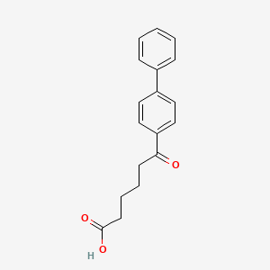 molecular formula C18H18O3 B1284139 6-(4-biphenyl)-6-oxohexanoic acid CAS No. 5366-53-0