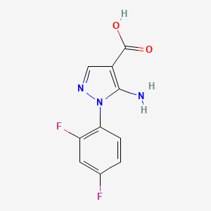 molecular formula C10H7F2N3O2 B1284148 5-氨基-1-(2,4-二氟苯基)-1H-吡唑-4-羧酸 CAS No. 918405-21-7