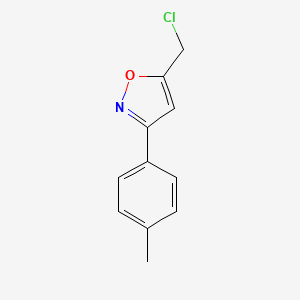 molecular formula C11H10ClNO B12841490 5-(Chloromethyl)-3-(p-tolyl)isoxazole 