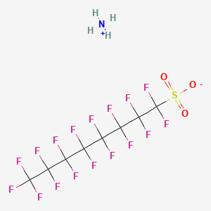 molecular formula C8HF17O3S.H3N<br>C8H4F17NO3S B1284150 Ammonium 1,1,2,2,3,3,4,4,5,5,6,6,7,7,8,8,8-heptadecafluorooctane-1-sulfonate CAS No. 29081-56-9
