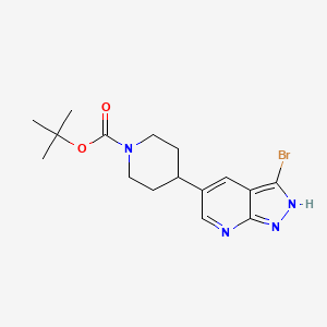 molecular formula C16H21BrN4O2 B12841508 tert-Butyl 4-(3-bromo-1H-pyrazolo[3,4-b]pyridin-5-yl)piperidine-1-carboxylate 