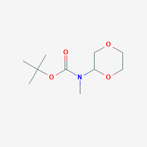 molecular formula C10H19NO4 B12841547 tert-Butyl (1,4-dioxan-2-yl)(methyl)carbamate 