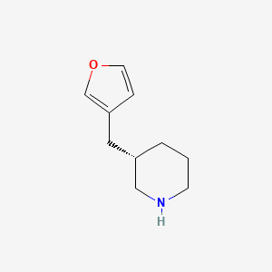 molecular formula C10H15NO B12841560 (S)-3-(Furan-3-ylmethyl)piperidine 
