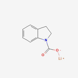 molecular formula C9H8LiNO2 B12841608 Lithium indoline-1-carboxylate 