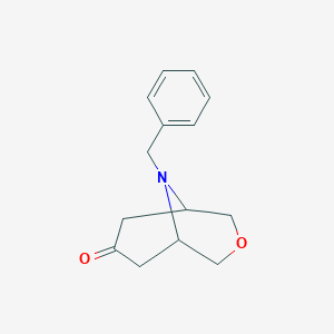 molecular formula C14H17NO2 B1284171 9-苄基-3-氧杂-9-氮杂双环[3.3.1]壬烷-7-酮 CAS No. 81514-40-1