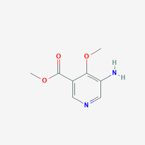 molecular formula C8H10N2O3 B12841786 Methyl 5-amino-4-methoxynicotinate 