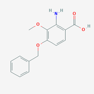 molecular formula C15H15NO4 B1284187 2-Amino-4-(benzyloxy)-3-methoxybenzoic acid CAS No. 23938-73-0