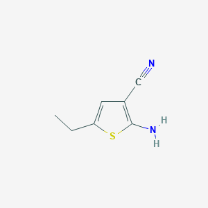 molecular formula C7H8N2S B1284195 2-Amino-5-ethylthiophene-3-carbonitrile CAS No. 635302-32-8