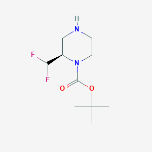 molecular formula C10H18F2N2O2 B12841972 tert-Butyl (R)-2-(difluoromethyl)piperazine-1-carboxylate 