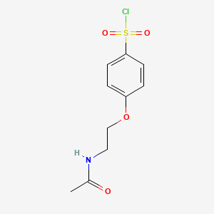 molecular formula C10H12ClNO4S B12841980 4-(2-Acetamidoethoxy)benzene-1-sulfonyl chloride 