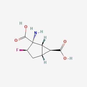 molecular formula C8H10FNO4 B12841986 (1S,2S,3R,5R,6S)-2-amino-3-fluorobicyclo[3.1.0]hexane-2,6-dicarboxylic acid 