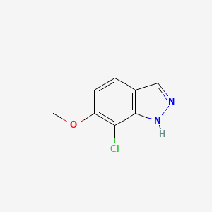 molecular formula C8H7ClN2O B12841998 7-Chloro-6-methoxy-1H-indazole 