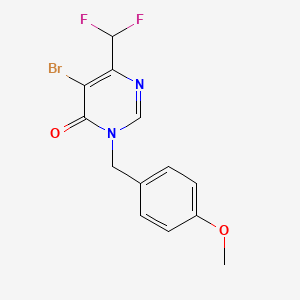 molecular formula C13H11BrF2N2O2 B12842009 5-bromo-6-(difluoromethyl)-3-(4-methoxybenzyl)pyrimidin-4(3H)-one 