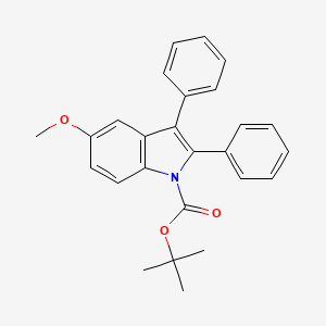 molecular formula C26H25NO3 B12842016 tert-Butyl 5-methoxy-2,3-diphenyl-1H-indole-1-carboxylate 