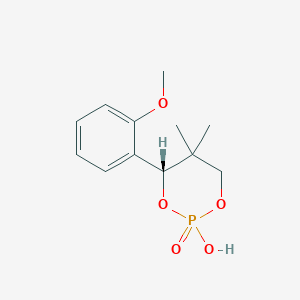 molecular formula C12H17O5P B1284223 (S)-(-)-2-Hydroxy-4-(2-methoxyphenyl)-5,5-dimethyl-1,3,2-dioxaphosphorinane 2-oxide CAS No. 98674-83-0