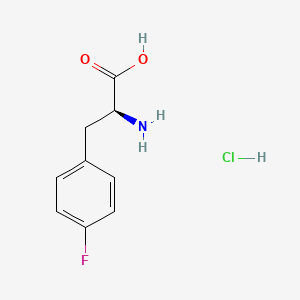 molecular formula C9H11ClFNO2 B1284225 (S)-2-Amino-3-(4-fluorophenyl)propanoic acid hydrochloride CAS No. 64231-54-5